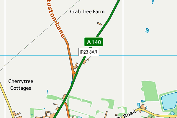 IP23 8AR map - OS VectorMap District (Ordnance Survey)