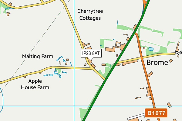 IP23 8AT map - OS VectorMap District (Ordnance Survey)