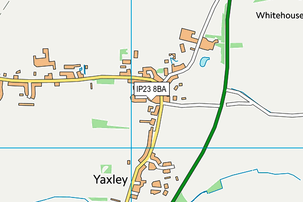 IP23 8BA map - OS VectorMap District (Ordnance Survey)