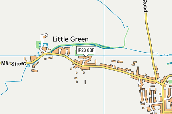 IP23 8BF map - OS VectorMap District (Ordnance Survey)