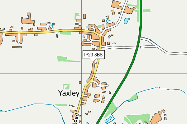 IP23 8BS map - OS VectorMap District (Ordnance Survey)