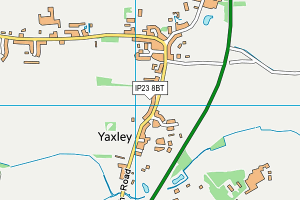 IP23 8BT map - OS VectorMap District (Ordnance Survey)