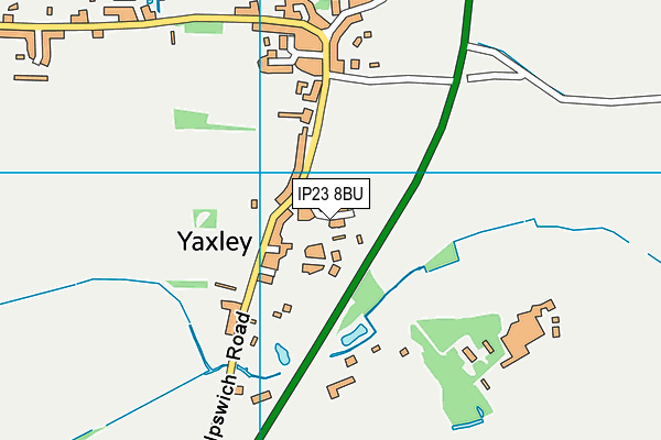 IP23 8BU map - OS VectorMap District (Ordnance Survey)