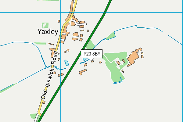 IP23 8BY map - OS VectorMap District (Ordnance Survey)