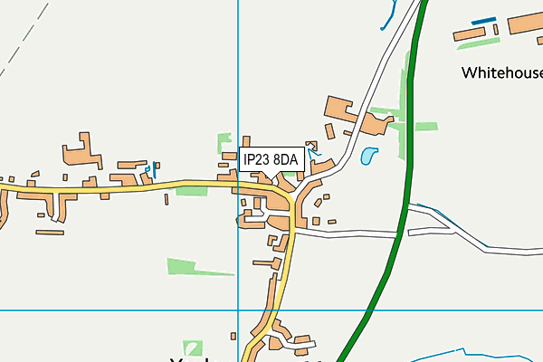 IP23 8DA map - OS VectorMap District (Ordnance Survey)