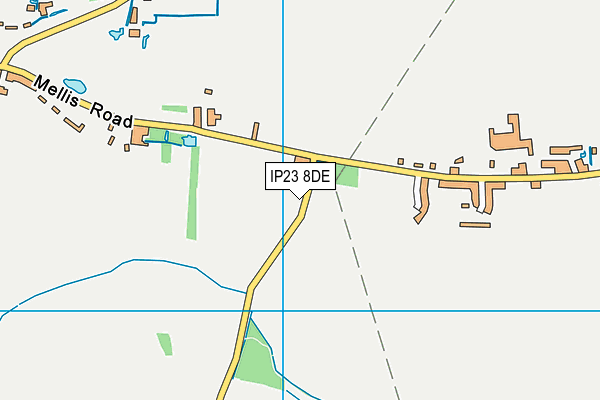 IP23 8DE map - OS VectorMap District (Ordnance Survey)