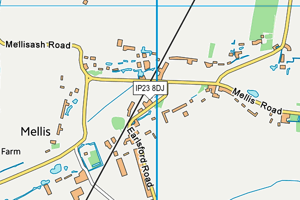 IP23 8DJ map - OS VectorMap District (Ordnance Survey)