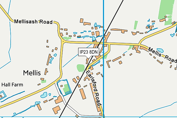 IP23 8DN map - OS VectorMap District (Ordnance Survey)