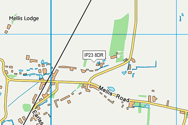 IP23 8DR map - OS VectorMap District (Ordnance Survey)