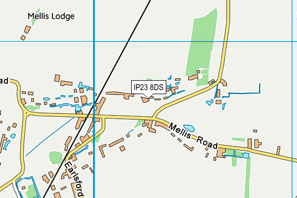 IP23 8DS map - OS VectorMap District (Ordnance Survey)