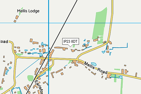 IP23 8DT map - OS VectorMap District (Ordnance Survey)