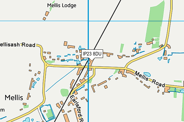 IP23 8DU map - OS VectorMap District (Ordnance Survey)