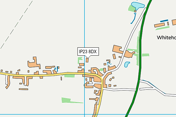 IP23 8DX map - OS VectorMap District (Ordnance Survey)