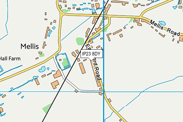 IP23 8DY map - OS VectorMap District (Ordnance Survey)