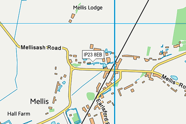 IP23 8EB map - OS VectorMap District (Ordnance Survey)