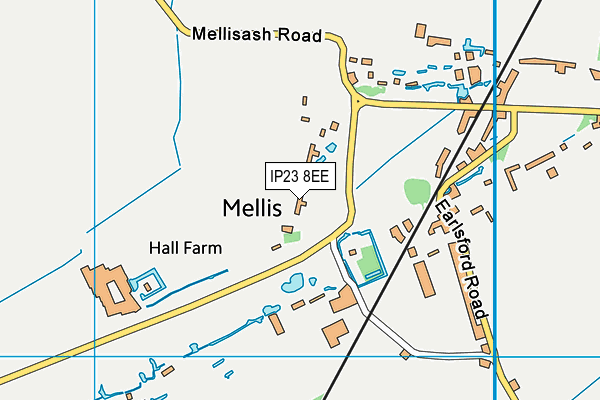 IP23 8EE map - OS VectorMap District (Ordnance Survey)