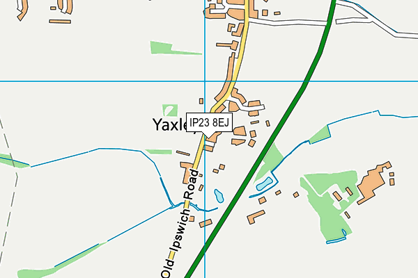 IP23 8EJ map - OS VectorMap District (Ordnance Survey)