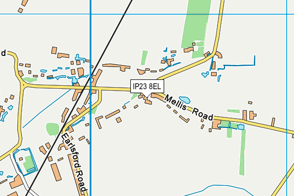 IP23 8EL map - OS VectorMap District (Ordnance Survey)