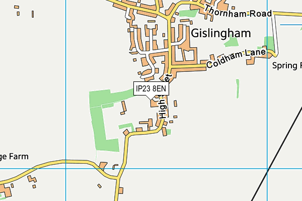 IP23 8EN map - OS VectorMap District (Ordnance Survey)