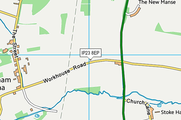 IP23 8EP map - OS VectorMap District (Ordnance Survey)