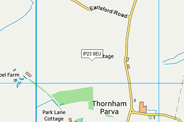 IP23 8EU map - OS VectorMap District (Ordnance Survey)