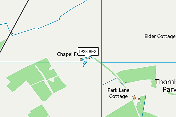 IP23 8EX map - OS VectorMap District (Ordnance Survey)