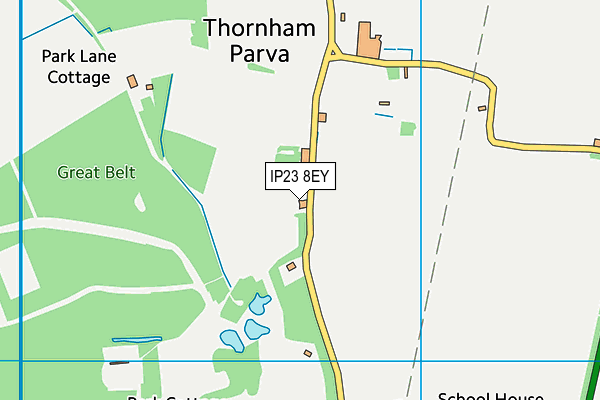 IP23 8EY map - OS VectorMap District (Ordnance Survey)