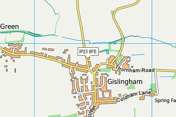 IP23 8FE map - OS VectorMap District (Ordnance Survey)