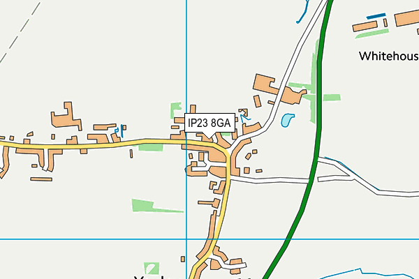 IP23 8GA map - OS VectorMap District (Ordnance Survey)