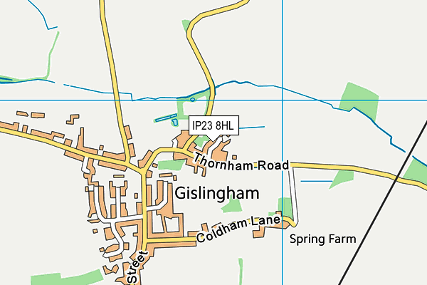 IP23 8HL map - OS VectorMap District (Ordnance Survey)