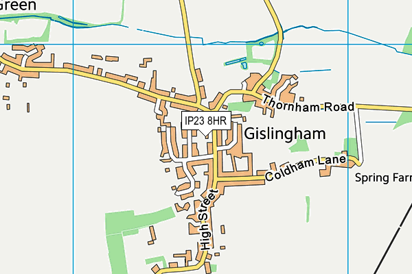 IP23 8HR map - OS VectorMap District (Ordnance Survey)