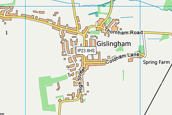 IP23 8HS map - OS VectorMap District (Ordnance Survey)