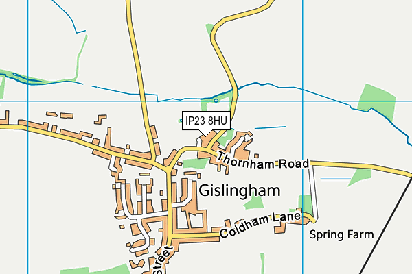 IP23 8HU map - OS VectorMap District (Ordnance Survey)