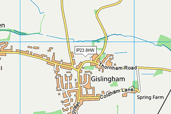 IP23 8HW map - OS VectorMap District (Ordnance Survey)