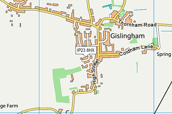 Gislingham Church of England Primary School map (IP23 8HX) - OS VectorMap District (Ordnance Survey)