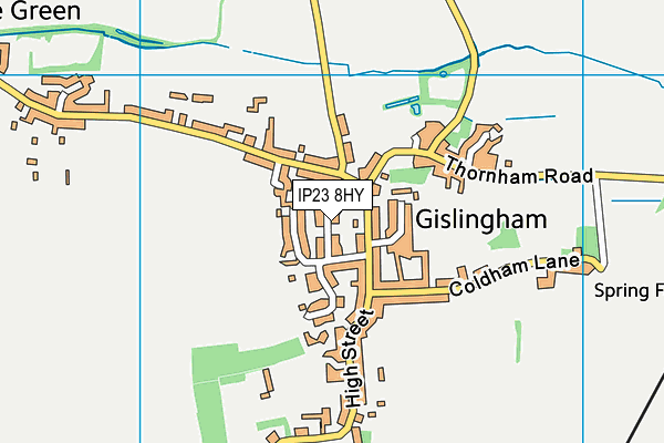 IP23 8HY map - OS VectorMap District (Ordnance Survey)