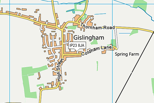 IP23 8JA map - OS VectorMap District (Ordnance Survey)