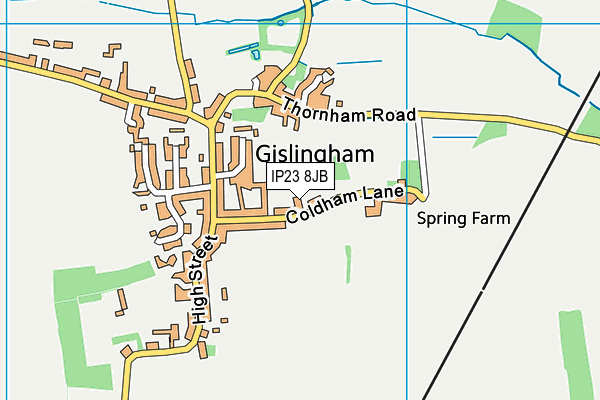 IP23 8JB map - OS VectorMap District (Ordnance Survey)