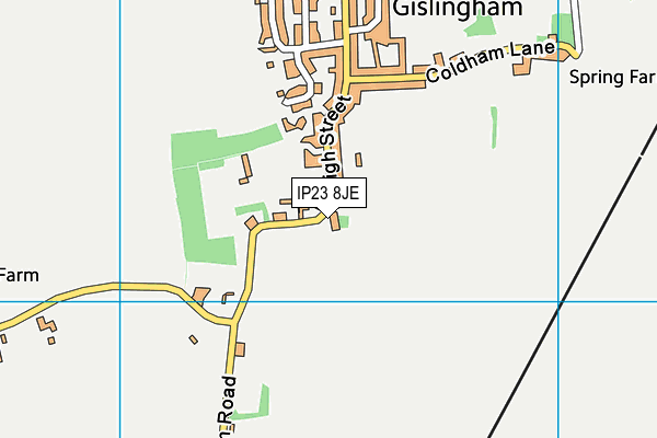 IP23 8JE map - OS VectorMap District (Ordnance Survey)