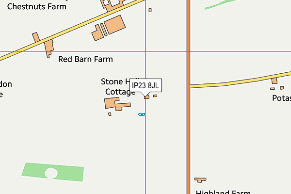 IP23 8JL map - OS VectorMap District (Ordnance Survey)