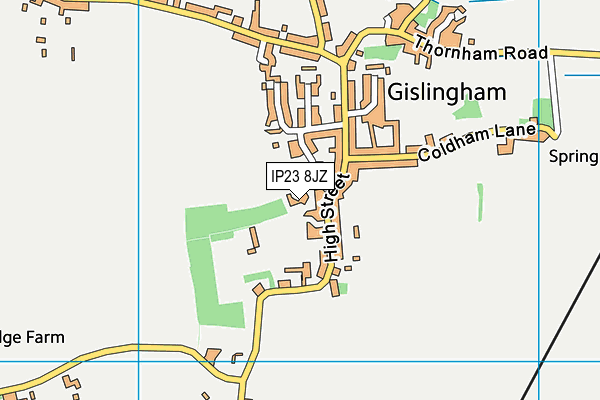 IP23 8JZ map - OS VectorMap District (Ordnance Survey)