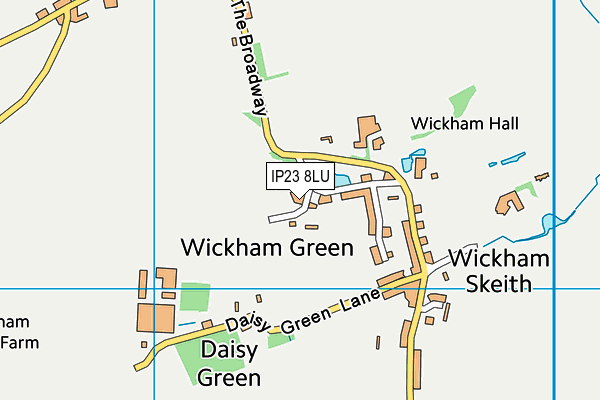 IP23 8LU map - OS VectorMap District (Ordnance Survey)