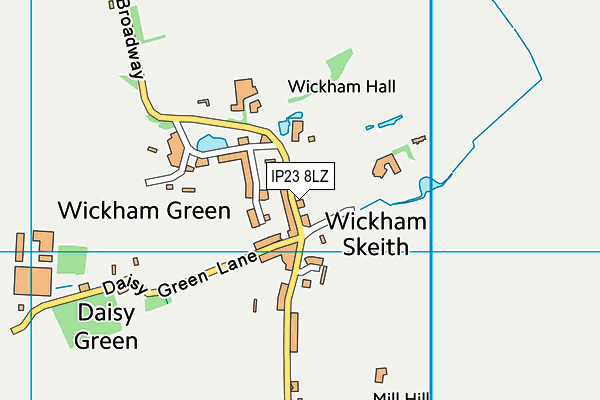 IP23 8LZ map - OS VectorMap District (Ordnance Survey)