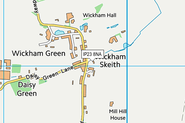 IP23 8NA map - OS VectorMap District (Ordnance Survey)