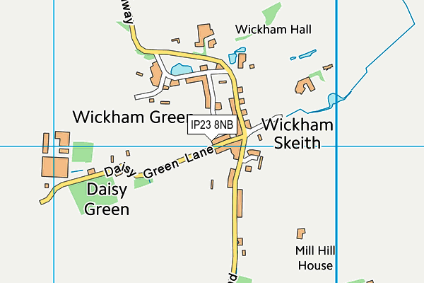 IP23 8NB map - OS VectorMap District (Ordnance Survey)