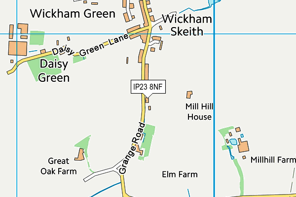 IP23 8NF map - OS VectorMap District (Ordnance Survey)