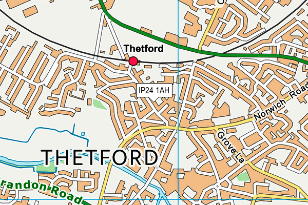 IP24 1AH map - OS VectorMap District (Ordnance Survey)