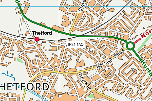 IP24 1AQ map - OS VectorMap District (Ordnance Survey)