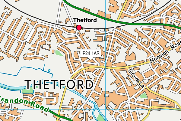 IP24 1AR map - OS VectorMap District (Ordnance Survey)