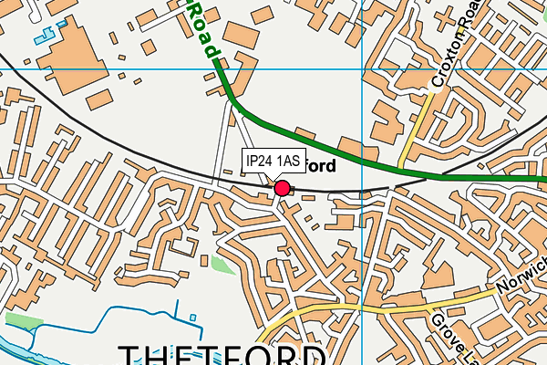 IP24 1AS map - OS VectorMap District (Ordnance Survey)